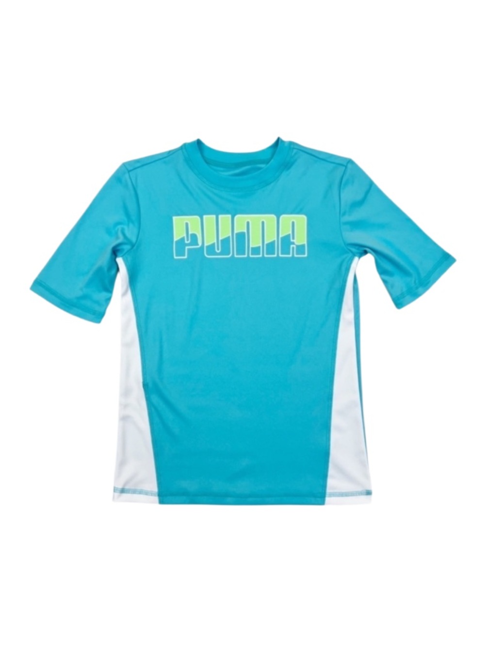 Puma Boys Graphic Short Sleeve Rash Guard Swim Shirt Top Size Small
